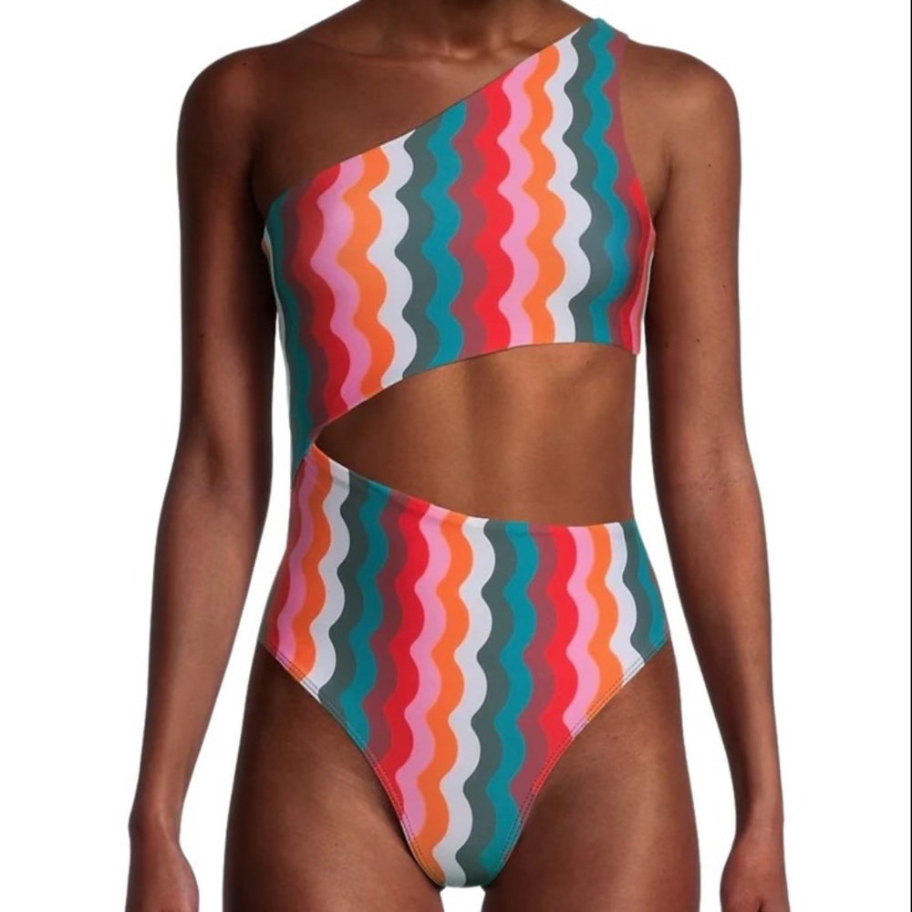 Beach Riot Celine One Piece Tropical Wave - L - NWT